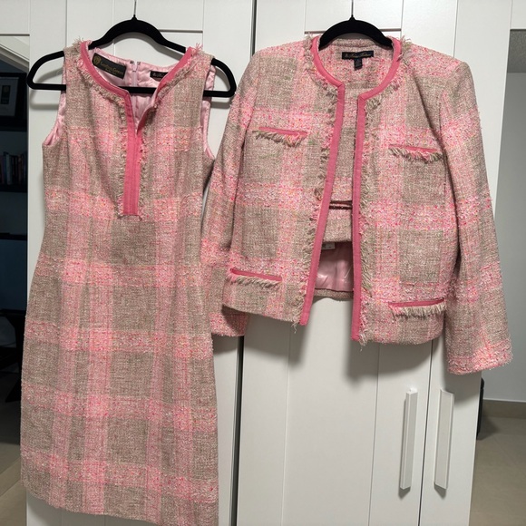 Brooks Brothers Dresses & Skirts - Brooks Brothers Pink Tweed Dress, Skirt & Jacket Set - Sizes 6 & 8